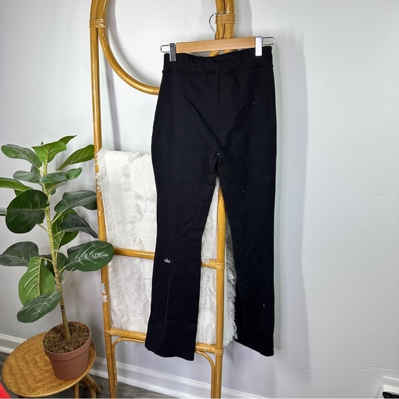 ALO Yoga Black Pull On Split Hem Pants sz M - Picture 5 of 6